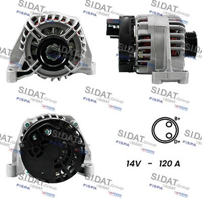 Sidat A12DE0030A2 - Генератор www.autospares.lv