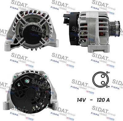 Sidat A12DE0192A2 - Alternator www.autospares.lv