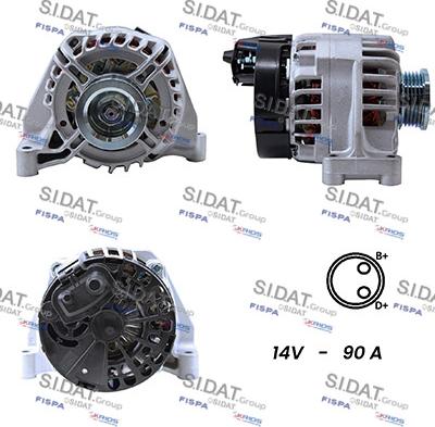 Sidat A12DE0138 - Alternator www.autospares.lv