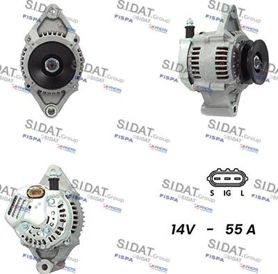 Sidat A12DE0121A2 - Генератор www.autospares.lv