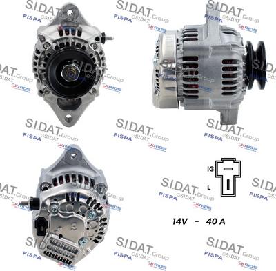 Sidat A12DE0342 - Генератор www.autospares.lv