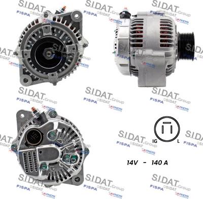 Sidat A12DE0312A2 - Генератор www.autospares.lv