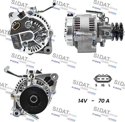 Sidat A12DE0331A2 - Генератор www.autospares.lv