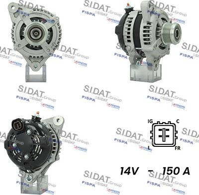 Sidat A12DE0329A2 - Генератор www.autospares.lv