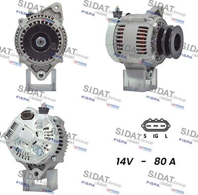 Sidat A12DE0375A2 - Alternator www.autospares.lv