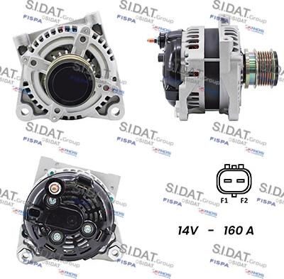 Sidat A12DE0203A2 - Генератор www.autospares.lv