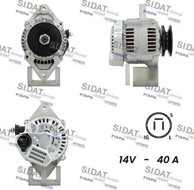 Sidat A12DE0716A2 - Генератор www.autospares.lv