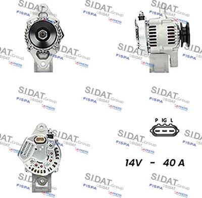 Sidat A12DE1080A2 - Генератор www.autospares.lv