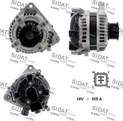 Sidat A12DE1214A2 - Ģenerators autospares.lv