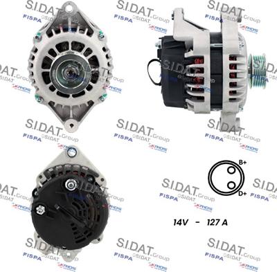 Sidat A12DR1134A2 - Alternator www.autospares.lv