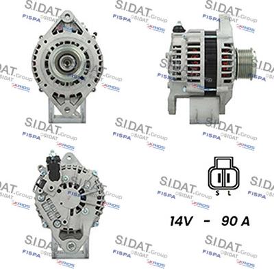 Sidat A12HT0115A2 - Генератор www.autospares.lv