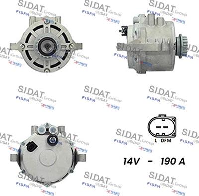 Sidat A12HT0830A2 - Ģenerators www.autospares.lv