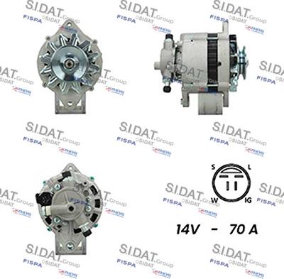 Sidat A12HT0354A2 - Alternator www.autospares.lv