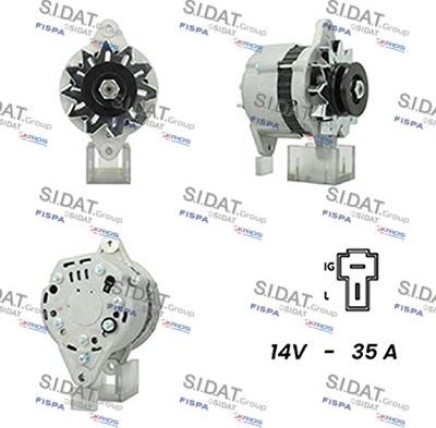 Sidat A12HT0366A2 - Alternator www.autospares.lv