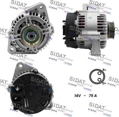 Sidat A12MA0940 - Генератор www.autospares.lv