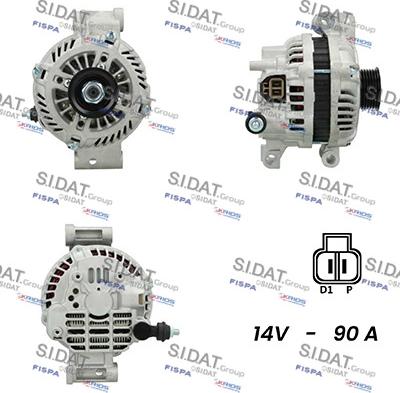 Sidat A12MH0651A2 - Генератор www.autospares.lv