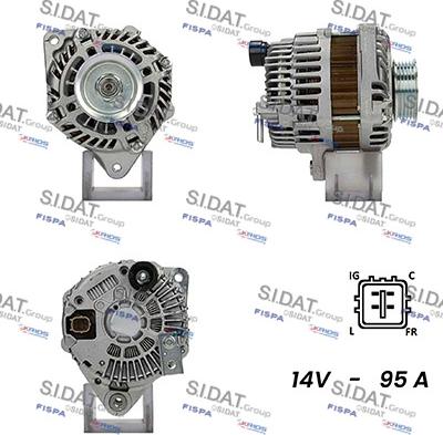 Sidat A12MH0626A2 - Генератор www.autospares.lv