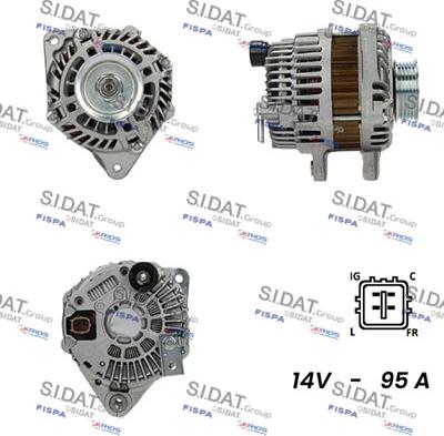 Sidat A12MH0626 - Генератор www.autospares.lv