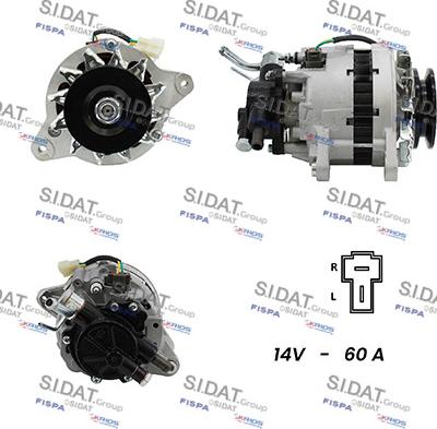 Sidat A12MH0168A2 - Генератор www.autospares.lv