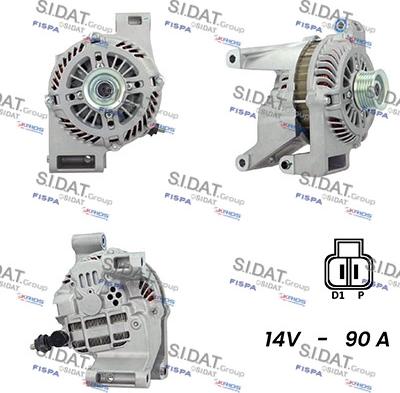 Sidat A12MH0357A2 - Alternator www.autospares.lv