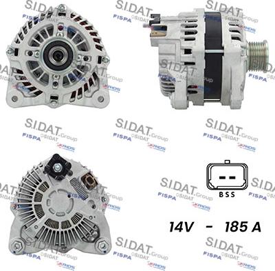 Sidat A12MH0281A2 - Генератор www.autospares.lv