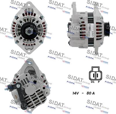 Sidat A12MH1284A2 - Alternator www.autospares.lv