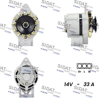 Sidat A12ML0595A2 - Alternator www.autospares.lv