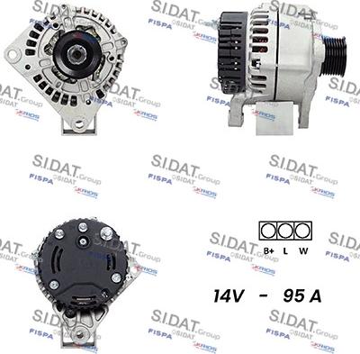 Sidat A12ML0596 - Alternator www.autospares.lv