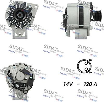 Sidat A12ML0100A2 - Ģenerators www.autospares.lv