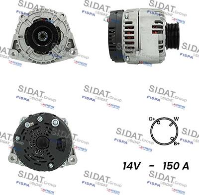 Sidat A12ML0337A2 - Генератор www.autospares.lv