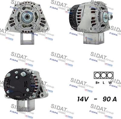 Sidat A12ML0287A2 - Генератор www.autospares.lv