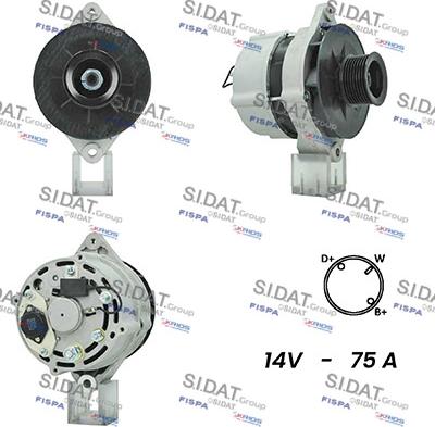 Sidat A12ML1055A2 - Alternator www.autospares.lv