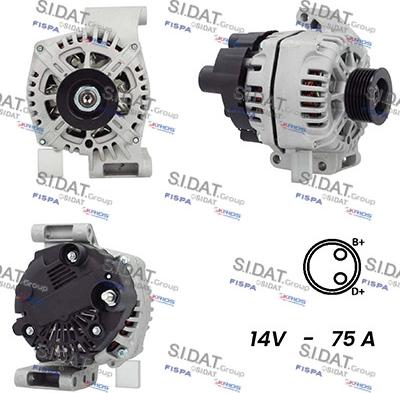 Sidat A12VA0919A2 - Alternator www.autospares.lv