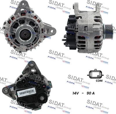 Sidat A12VA0581 - Генератор www.autospares.lv