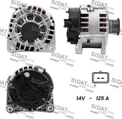 Sidat A12VA0042A2 - Генератор www.autospares.lv