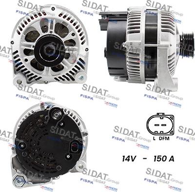 Sidat A12VA0053A2 - Генератор www.autospares.lv