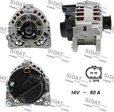 Sidat A12VA0036 - Генератор www.autospares.lv