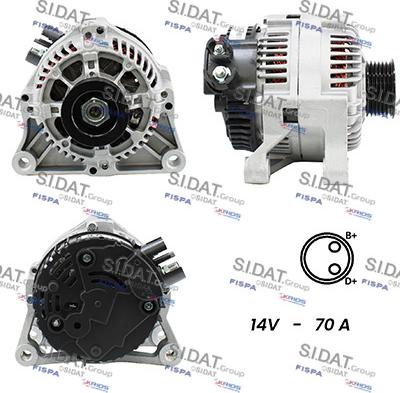 Sidat A12VA0075A2 - Ģenerators www.autospares.lv