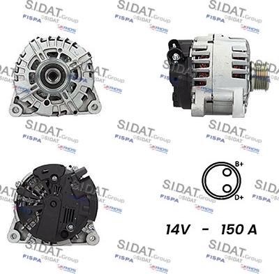 Sidat A12VA0076A2 - Alternator www.autospares.lv