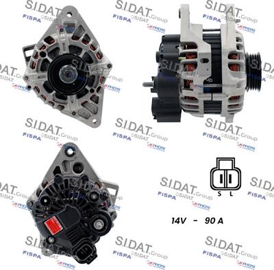 Sidat A12VA0165 - Alternator www.autospares.lv