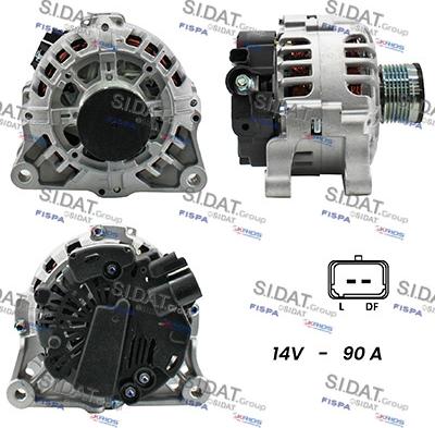 Sidat A12VA0181A2 - Генератор www.autospares.lv