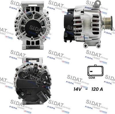 Sidat A12VA0135 - Alternator www.autospares.lv