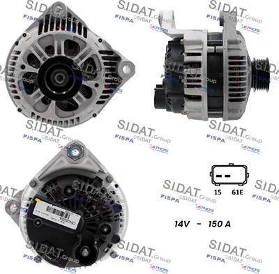 Sidat A12VA0136 - Генератор www.autospares.lv