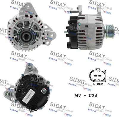 Sidat A12VA0850A2 - Alternator www.autospares.lv