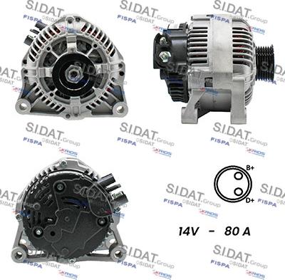 Sidat A12VA0804A2 - Ģenerators autospares.lv