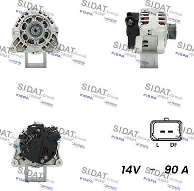 Sidat A12VA0806A2 - Генератор www.autospares.lv