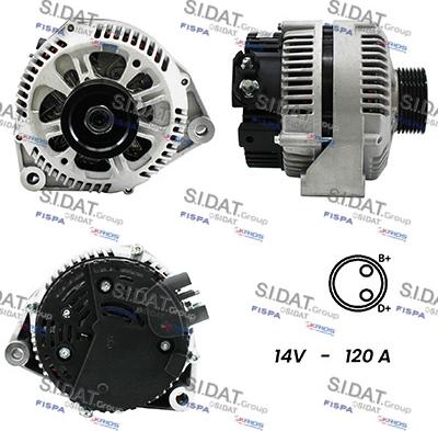 Sidat A12VA0802A2 - Ģenerators autospares.lv