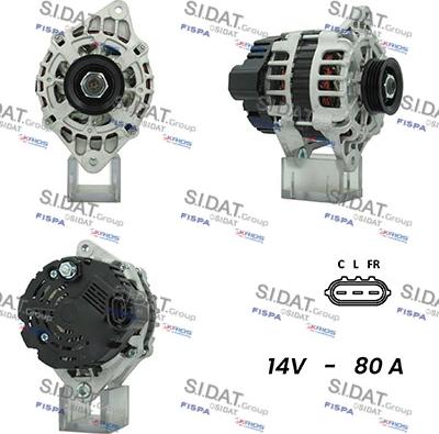 Sidat A12VA0363 - Alternator www.autospares.lv