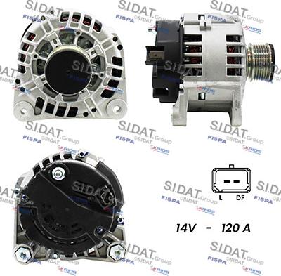 Sidat A12VA0290A2 - Генератор www.autospares.lv