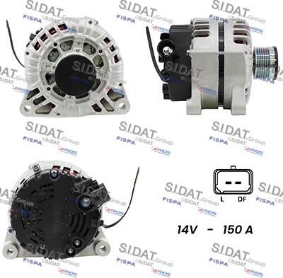 Sidat A12VA0249A2 - Alternator www.autospares.lv